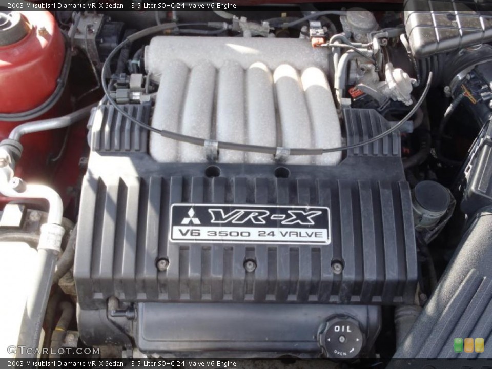 3.5 Liter SOHC 24-Valve V6 2003 Mitsubishi Diamante Engine