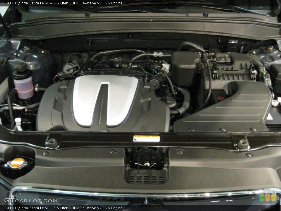 3.5 Liter DOHC 24-Valve VVT V6 Engine for the 2011 Hyundai Santa Fe #40706605