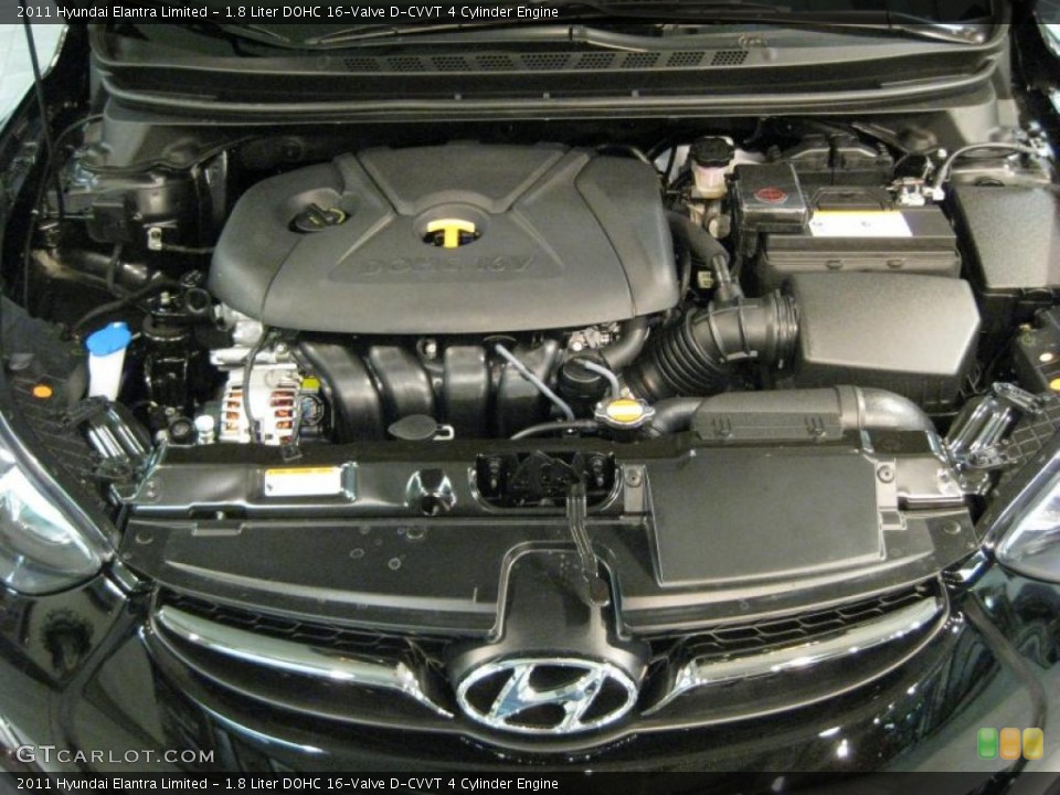 1.8 Liter DOHC 16-Valve D-CVVT 4 Cylinder Engine for the 2011 Hyundai Elantra #40707389