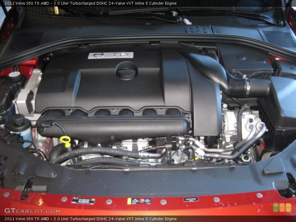 3.0 Liter Turbocharged DOHC 24-Valve VVT Inline 6 Cylinder Engine for the 2011 Volvo S60 #40708889