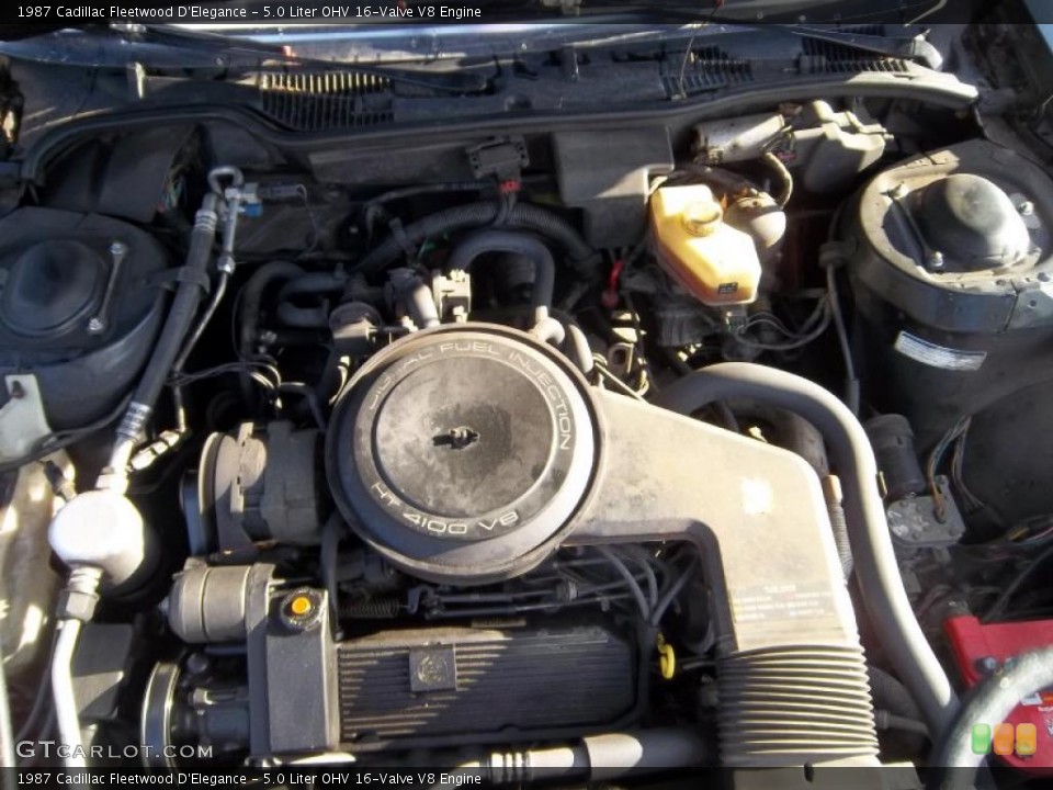 5.0 Liter OHV 16-Valve V8 1987 Cadillac Fleetwood Engine