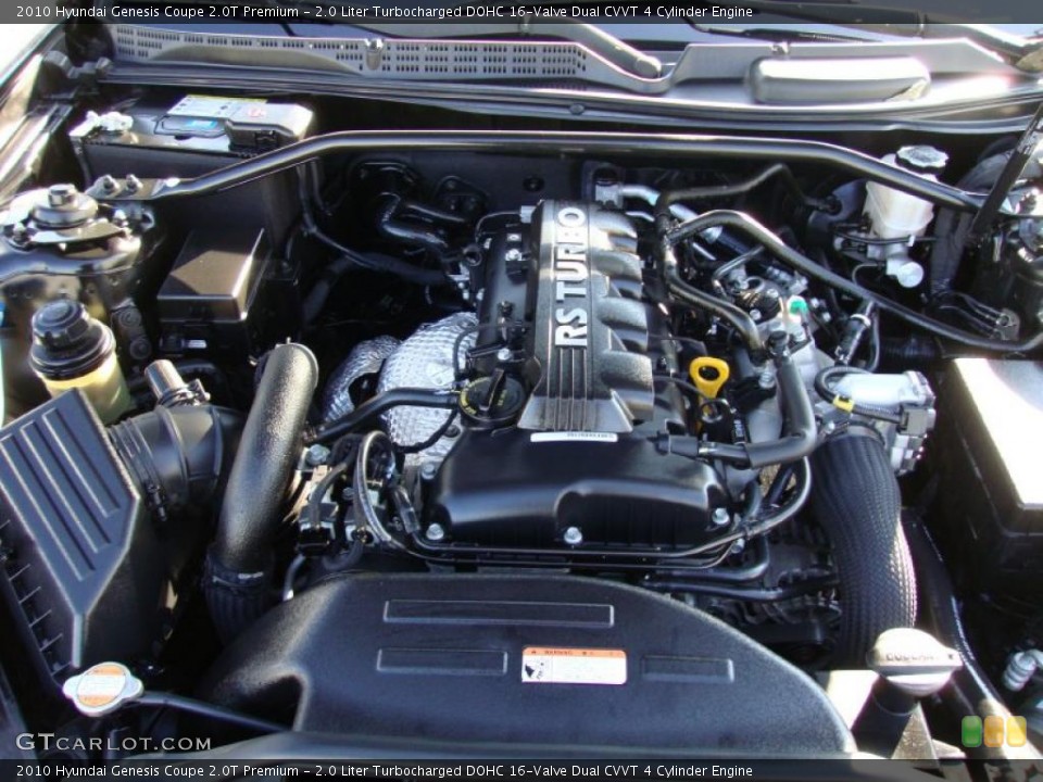 2.0 Liter Turbocharged DOHC 16-Valve Dual CVVT 4 Cylinder Engine for the 2010 Hyundai Genesis Coupe #40728142