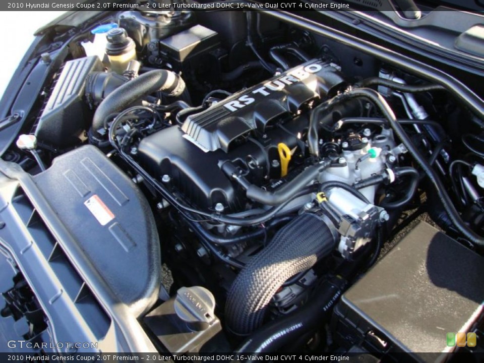 2.0 Liter Turbocharged DOHC 16-Valve Dual CVVT 4 Cylinder Engine for the 2010 Hyundai Genesis Coupe #40728158