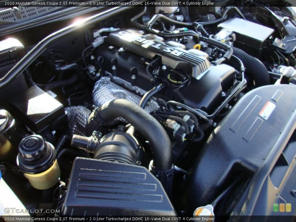 2.0 Liter Turbocharged DOHC 16-Valve Dual CVVT 4 Cylinder Engine for the 2010 Hyundai Genesis Coupe #40728174