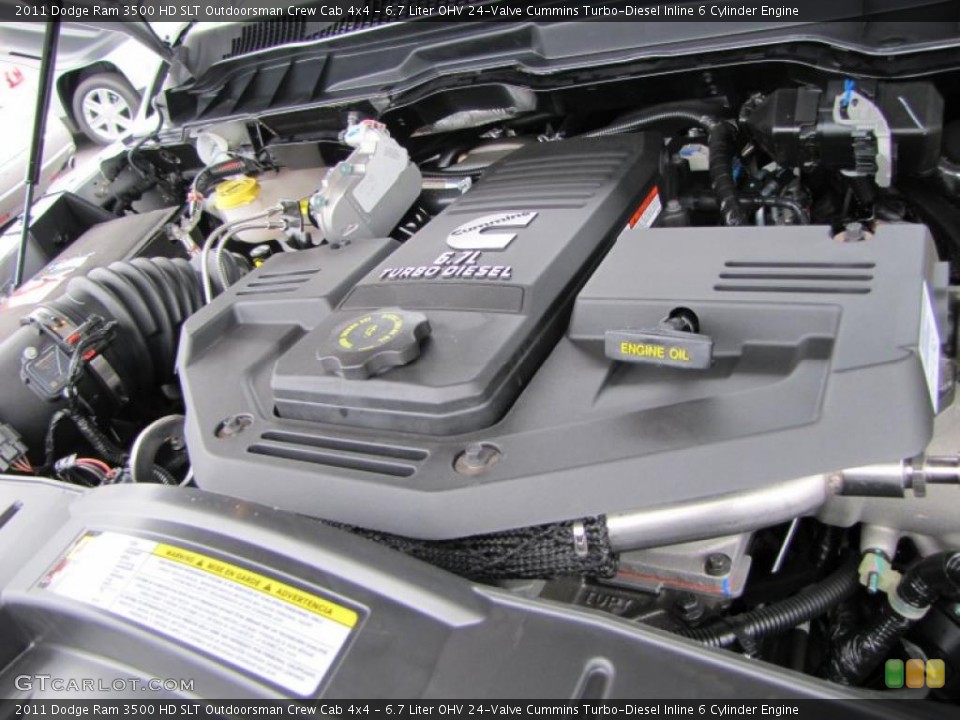 6.7 Liter OHV 24-Valve Cummins Turbo-Diesel Inline 6 Cylinder Engine for the 2011 Dodge Ram 3500 HD #40743368