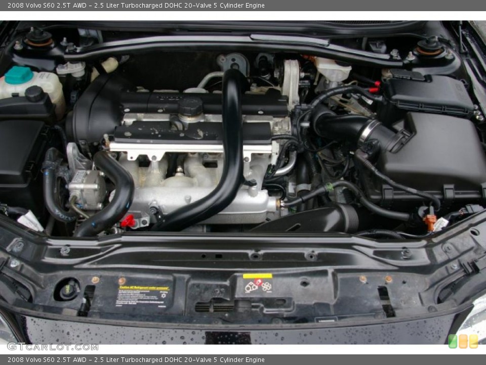 2.5 Liter Turbocharged DOHC 20-Valve 5 Cylinder Engine for the 2008 Volvo S60 #40745877