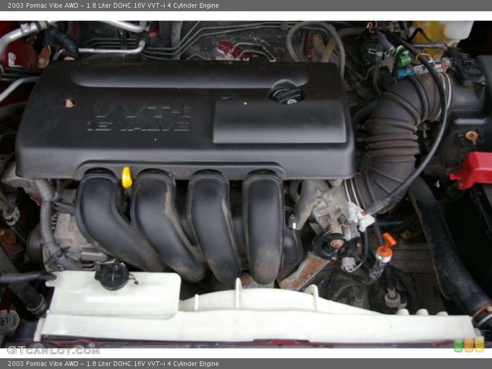 1.8 Liter DOHC 16V VVT-i 4 Cylinder Engine for the 2003 Pontiac Vibe #40746340