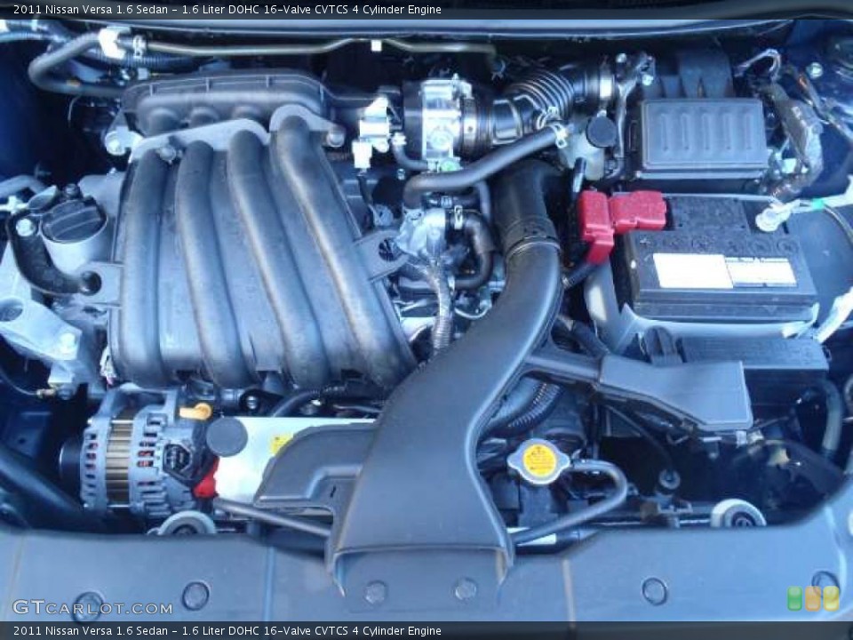 1.6 Liter DOHC 16-Valve CVTCS 4 Cylinder 2011 Nissan Versa Engine