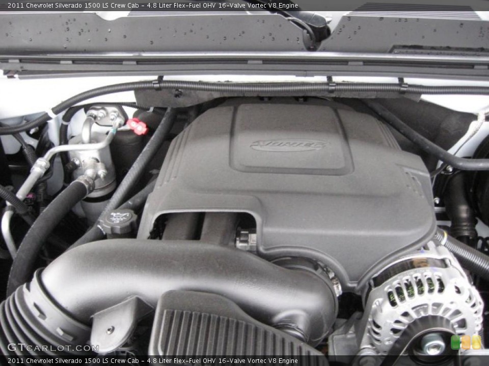 4.8 Liter Flex-Fuel OHV 16-Valve Vortec V8 Engine for the 2011 Chevrolet Silverado 1500 #40782091