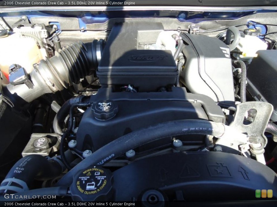 3.5L DOHC 20V Inline 5 Cylinder Engine for the 2006 Chevrolet Colorado 2006 Chevrolet Colorado Engine 3.5l 5-cylinder Towing Capacity