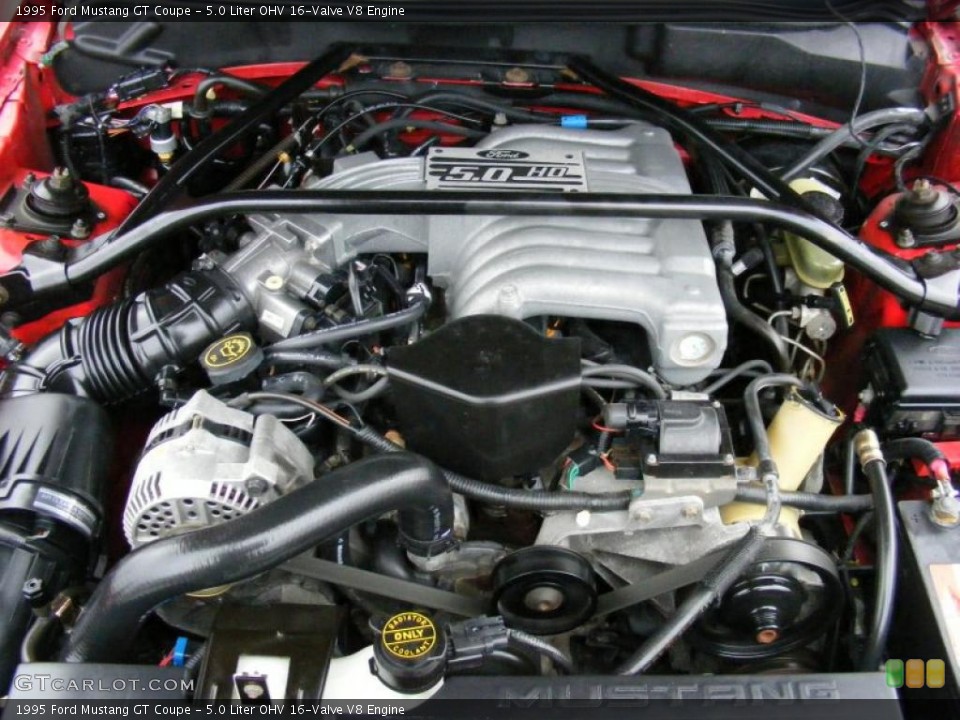 5.0 Liter OHV 16-Valve V8 Engine for the 1995 Ford Mustang #40837581