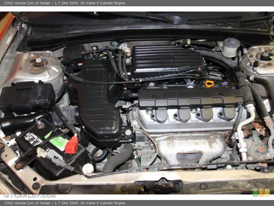 1.7 Liter SOHC 16-Valve 4 Cylinder Engine for the 2002 Honda Civic #40912041