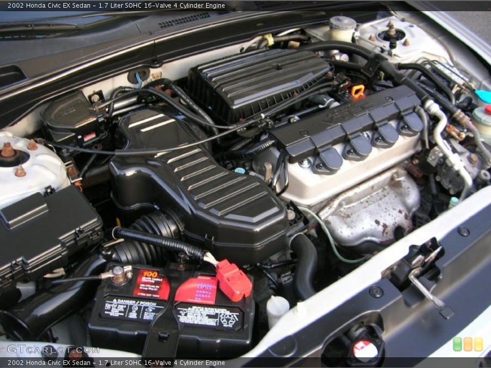 1.7 Liter SOHC 16-Valve 4 Cylinder Engine for the 2002 Honda Civic #40954953
