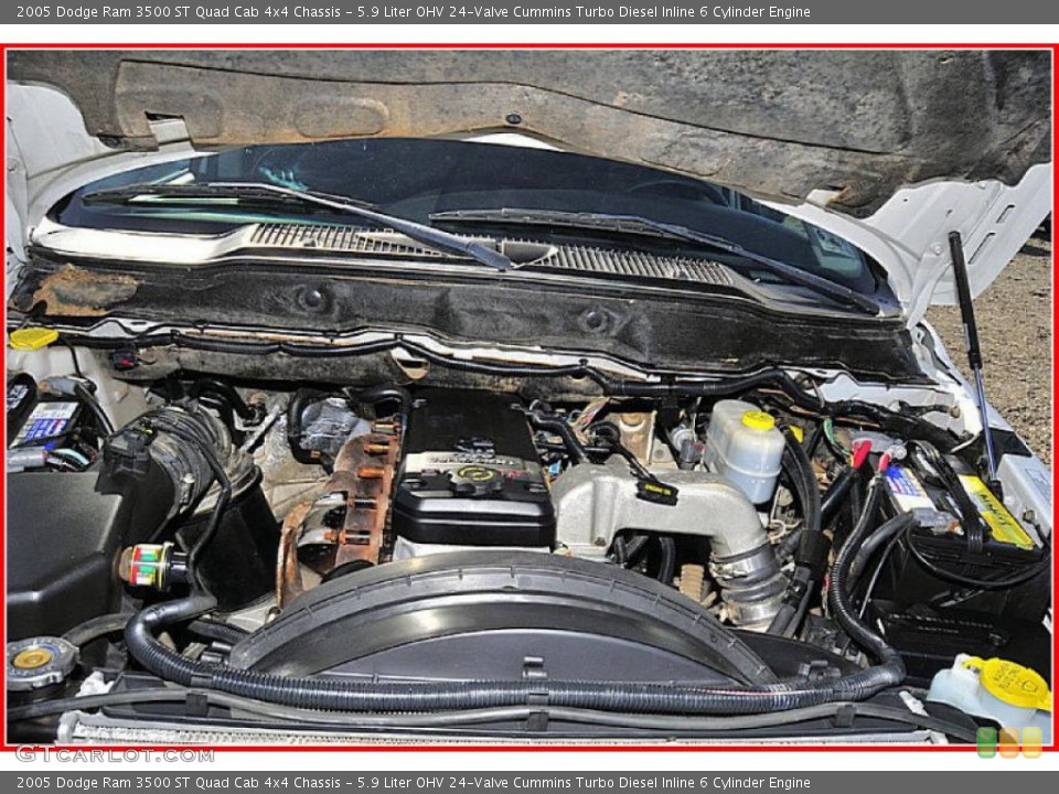 5.9 Liter OHV 24-Valve Cummins Turbo Diesel Inline 6 Cylinder Engine for the 2005 Dodge Ram 3500 #40968312