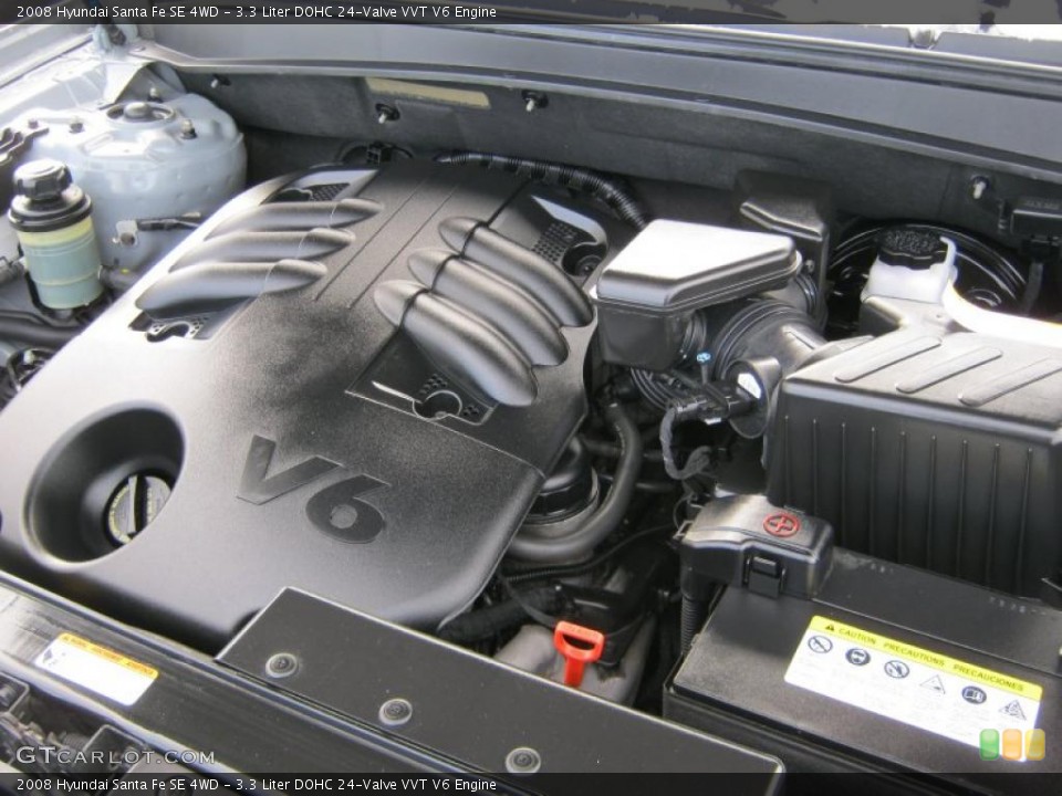 3.3 Liter DOHC 24-Valve VVT V6 Engine for the 2008 Hyundai Santa Fe #41064023