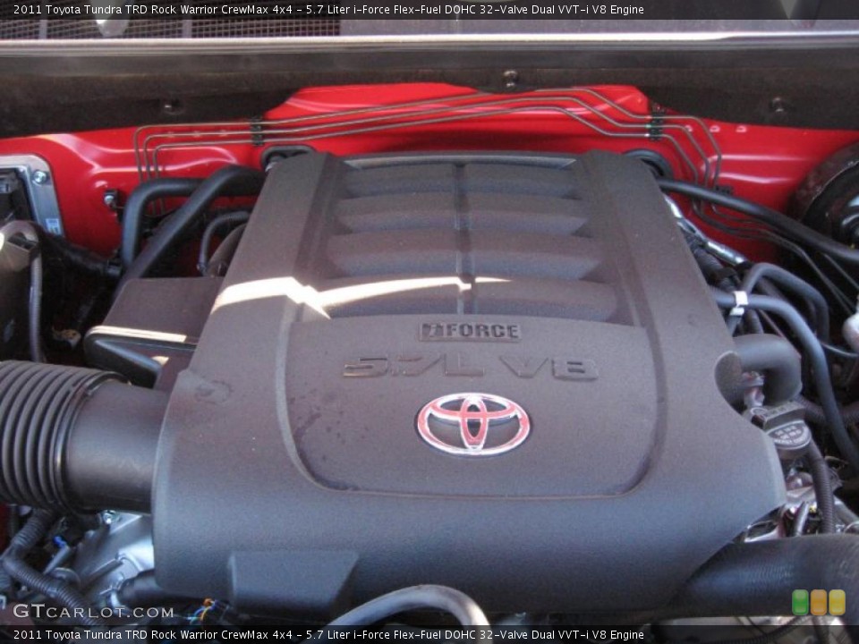 5.7 Liter i-Force Flex-Fuel DOHC 32-Valve Dual VVT-i V8 Engine for the 2011 Toyota Tundra #41096433