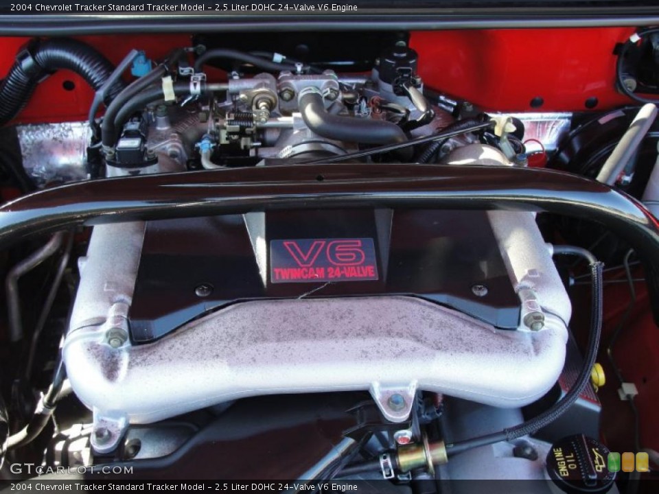 2.5 Liter DOHC 24-Valve V6 2004 Chevrolet Tracker Engine