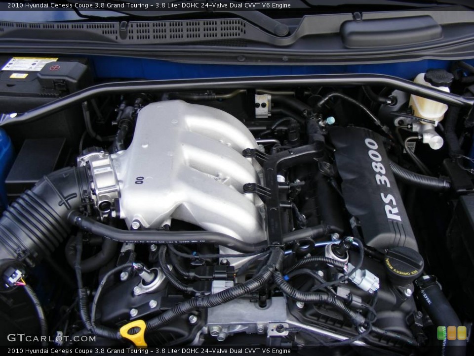 3.8 Liter DOHC 24-Valve Dual CVVT V6 Engine for the 2010 Hyundai Genesis Coupe #4116947