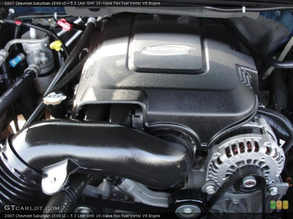 5.3 Liter OHV 16-Valve Flex Fuel Vortec V8 2007 Chevrolet Suburban Engine