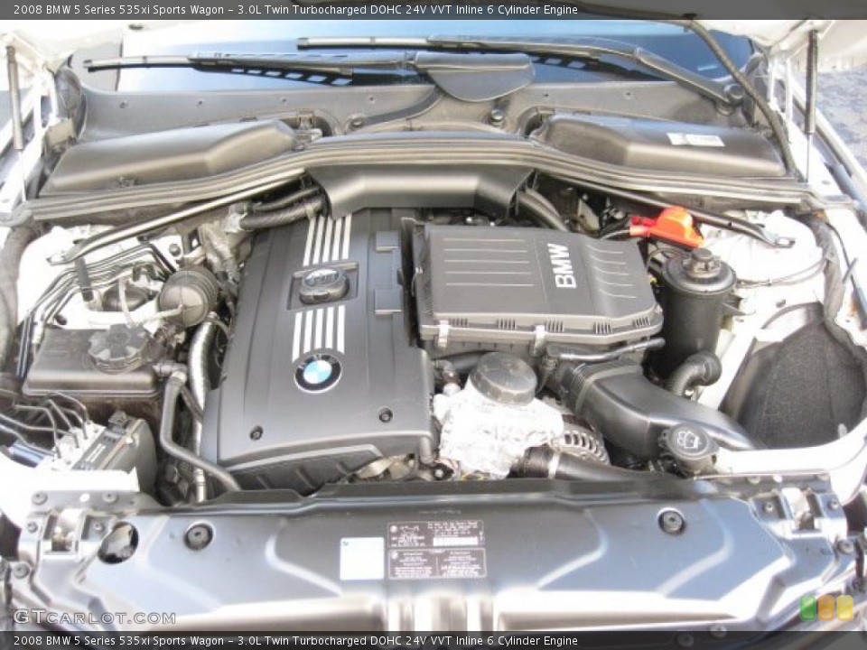 3.0L Twin Turbocharged DOHC 24V VVT Inline 6 Cylinder Engine for the 2008 BMW 5 Series #41222195