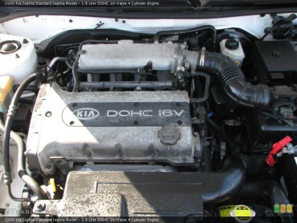 1.8 Liter DOHC 16-Valve 4 Cylinder 2000 Kia Sephia Engine