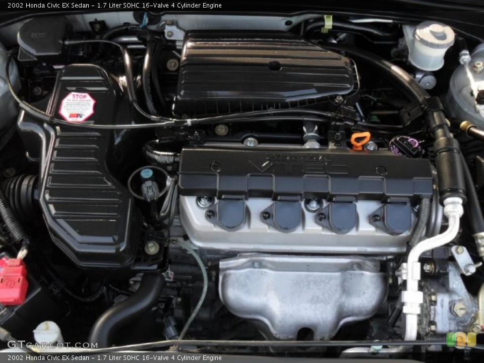 1.7 Liter SOHC 16-Valve 4 Cylinder Engine for the 2002 Honda Civic #41308259