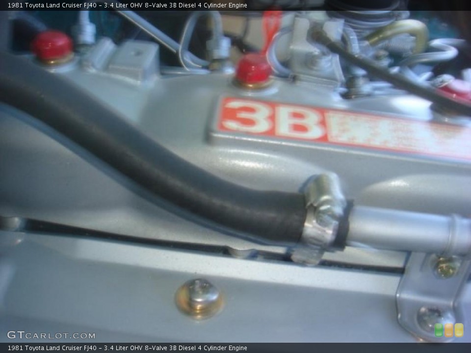 3.4 Liter OHV 8-Valve 3B Diesel 4 Cylinder 1981 Toyota Land Cruiser Engine