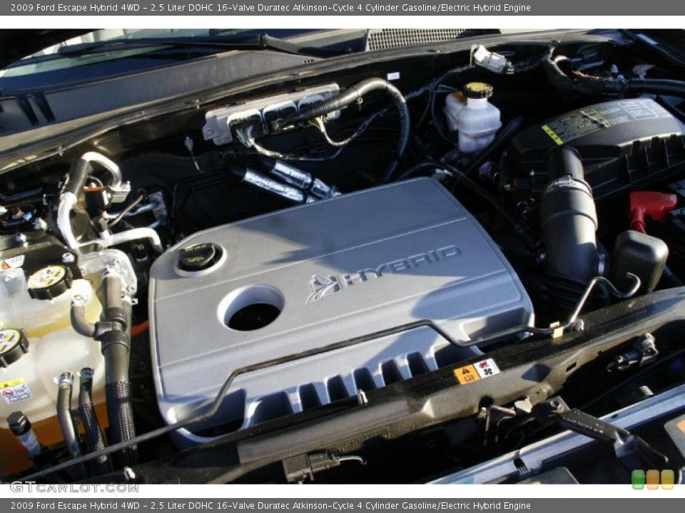 2.5 Liter DOHC 16-Valve Duratec Atkinson-Cycle 4 Cylinder Gasoline/Electric Hybrid 2009 Ford Escape Engine