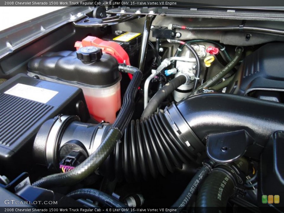 4.8 Liter OHV 16-Valve Vortec V8 Engine for the 2008 Chevrolet Silverado 1500 #41438879