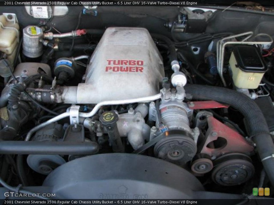 6.5 Liter OHV 16-Valve Turbo-Diesel V8 2001 Chevrolet Silverado 3500 2001 Chevrolet Silverado 3500 Engine 8.1 L V8