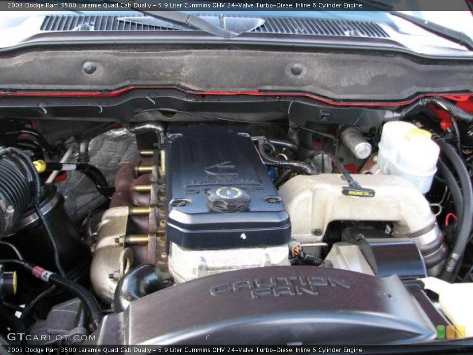 5.9 Liter Cummins OHV 24-Valve Turbo-Diesel Inline 6 Cylinder Engine for the 2003 Dodge Ram 3500 #41457463