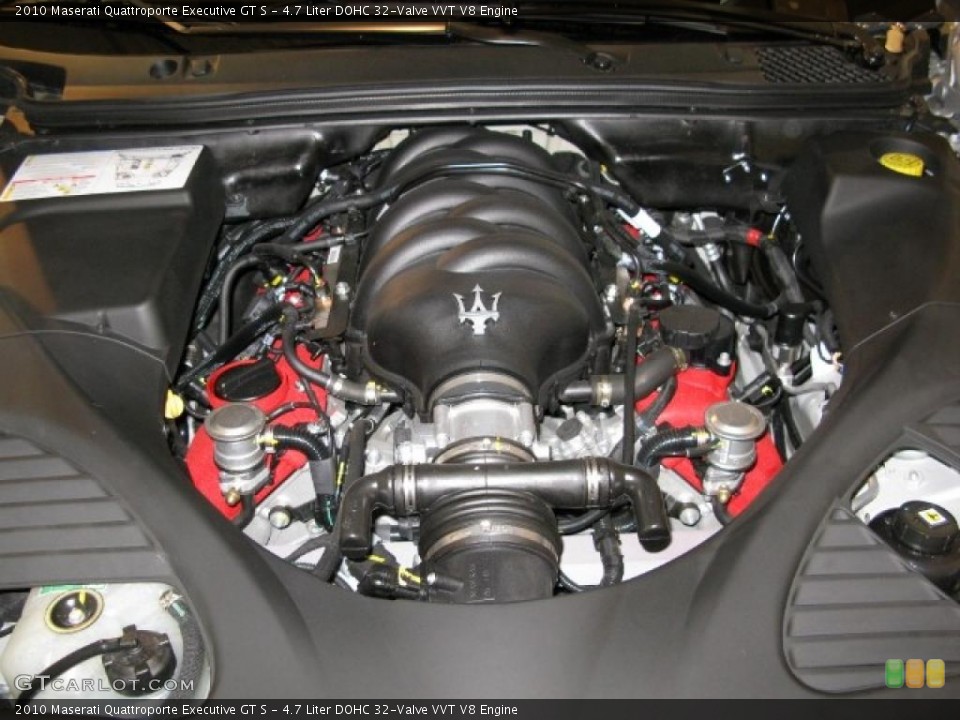 4.7 Liter DOHC 32-Valve VVT V8 2010 Maserati Quattroporte Engine