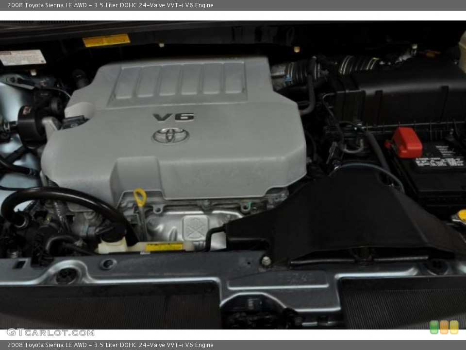 3.5 Liter DOHC 24-Valve VVT-i V6 Engine for the 2008 Toyota Sienna #41533049