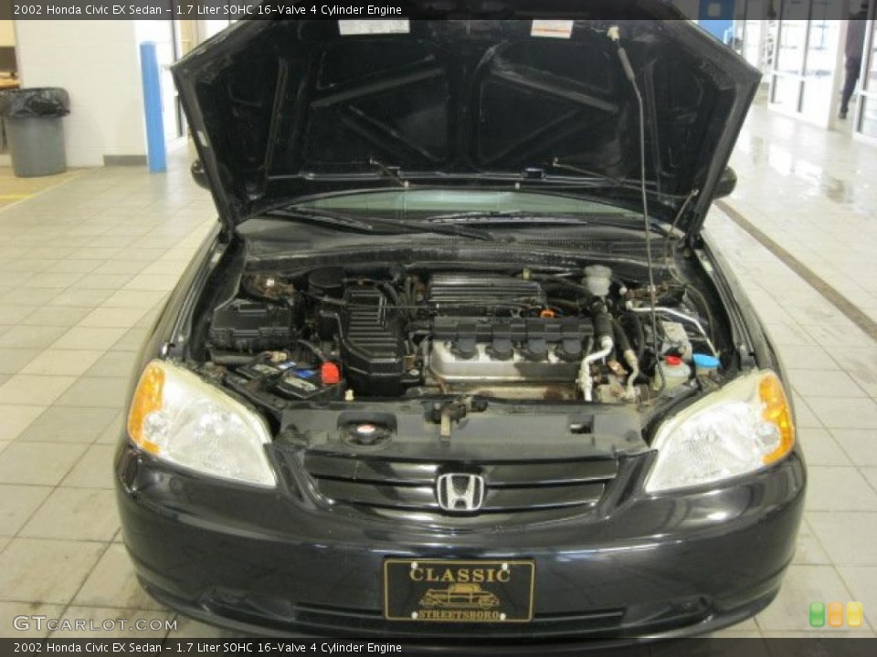 1.7 Liter SOHC 16-Valve 4 Cylinder Engine for the 2002 Honda Civic #41538496