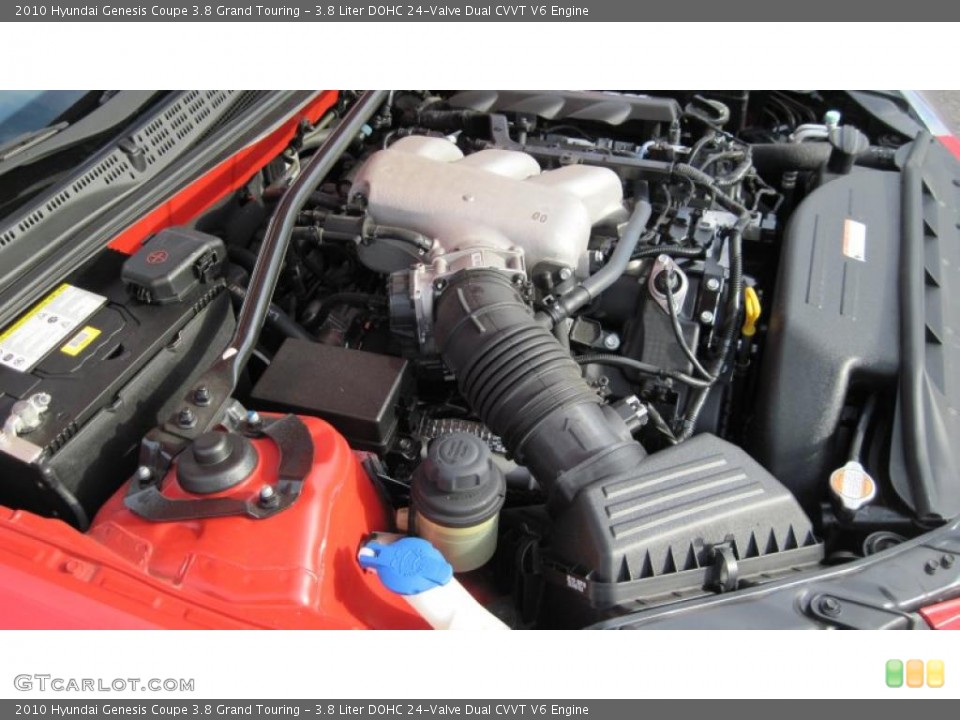3.8 Liter DOHC 24-Valve Dual CVVT V6 Engine for the 2010 Hyundai Genesis Coupe #41556018