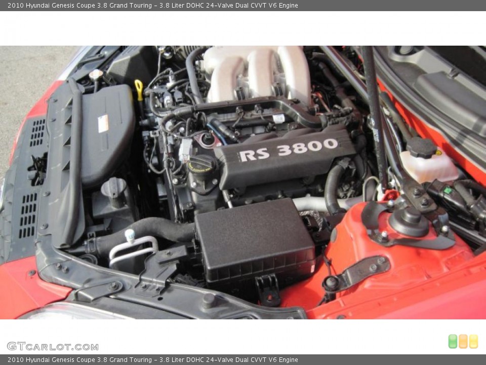 3.8 Liter DOHC 24-Valve Dual CVVT V6 Engine for the 2010 Hyundai Genesis Coupe #41556038