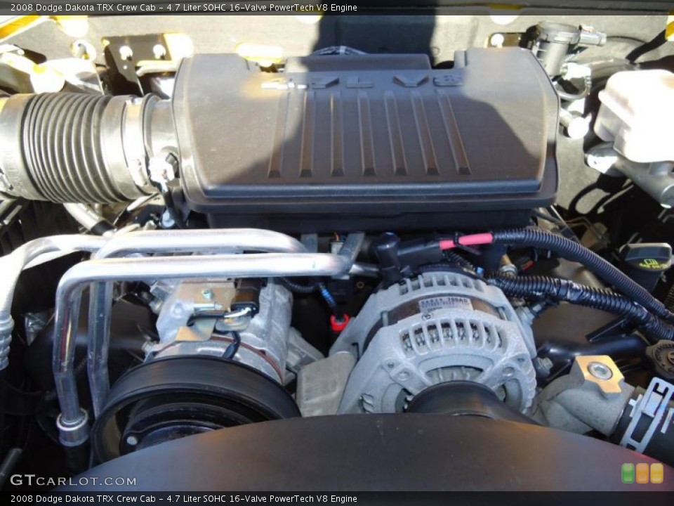 4.7 Liter SOHC 16-Valve PowerTech V8 Engine for the 2008 Dodge Dakota #41556182