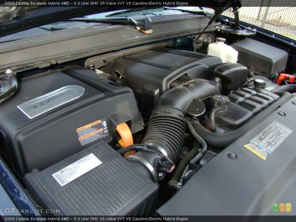 6.0 Liter OHV 16-Valve VVT V8 Gasoline/Electric Hybrid Engine for the 2009 Cadillac Escalade #41596781