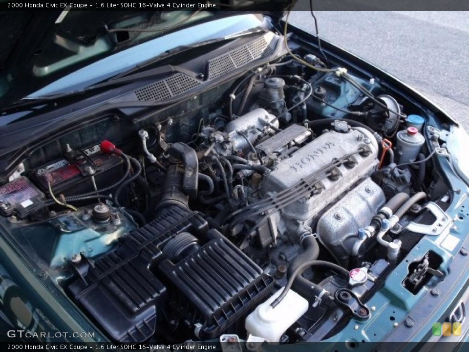 1.6 Liter SOHC 16-Valve 4 Cylinder Engine for the 2000 Honda Civic #41640263