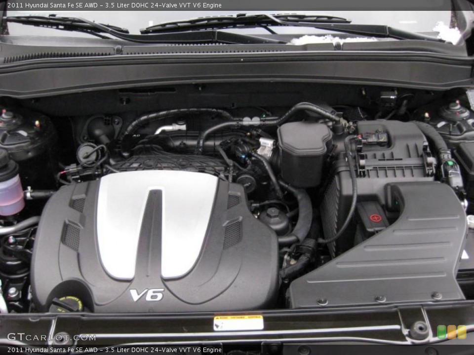 3.5 Liter DOHC 24-Valve VVT V6 Engine for the 2011 Hyundai Santa Fe #41665231