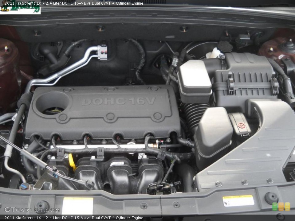 2.4 Liter DOHC 16-Valve Dual CVVT 4 Cylinder Engine for the 2011 Kia Sorento #41671580