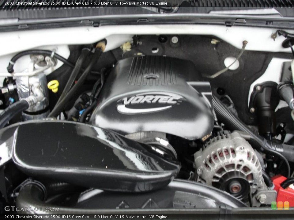 6.0 Liter OHV 16-Valve Vortec V8 2003 Chevrolet Silverado 2500HD Engine