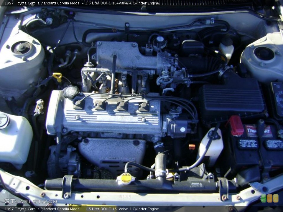 1.6 Liter DOHC 16-Valve 4 Cylinder Engine for the 1997 Toyota Corolla #41691189