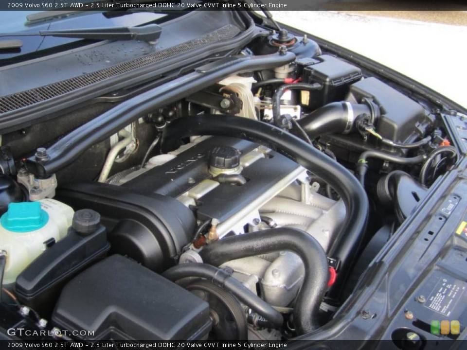 2.5 Liter Turbocharged DOHC 20 Valve CVVT Inline 5 Cylinder Engine for the 2009 Volvo S60 #41694625