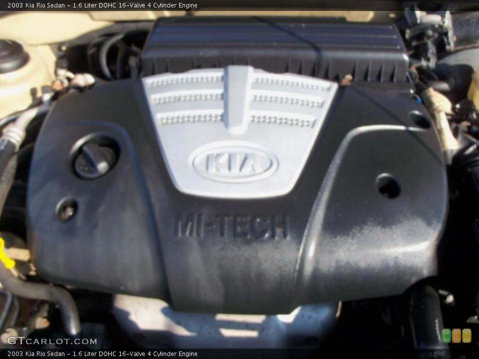 1.6 Liter DOHC 16-Valve 4 Cylinder Engine for the 2003 Kia Rio #41709078