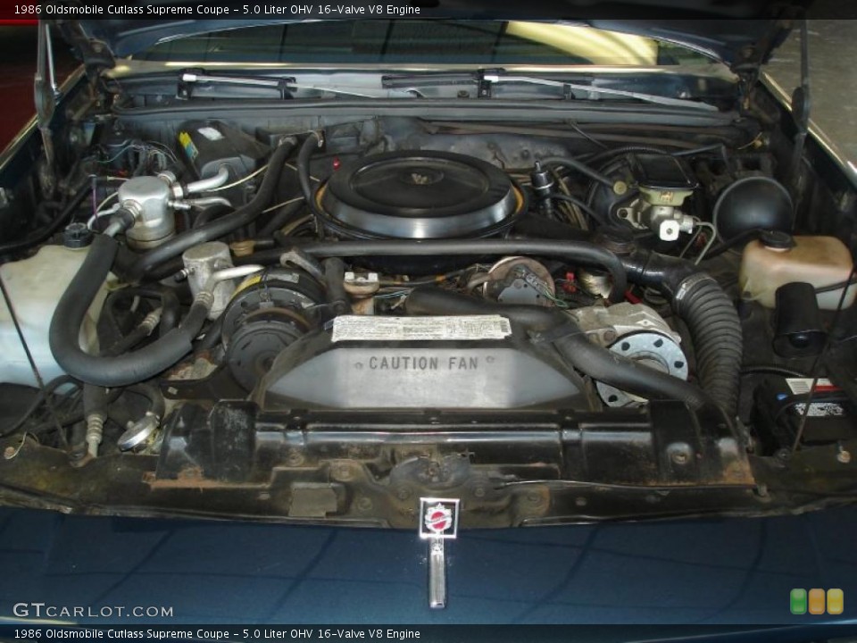 5.0 Liter OHV 16-Valve V8 Engine for the 1986 Oldsmobile Cutlass Supreme #41712366