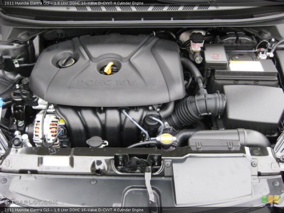 1.8 Liter DOHC 16-Valve D-CVVT 4 Cylinder Engine for the 2011 Hyundai Elantra #41740486