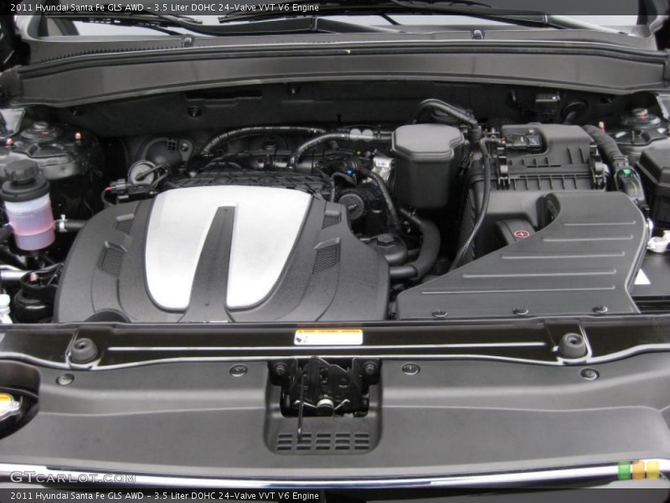 3.5 Liter DOHC 24-Valve VVT V6 Engine for the 2011 Hyundai Santa Fe #41742022