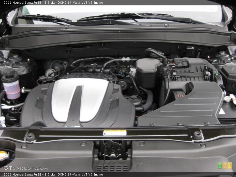 3.5 Liter DOHC 24-Valve VVT V6 Engine for the 2011 Hyundai Santa Fe #41742343