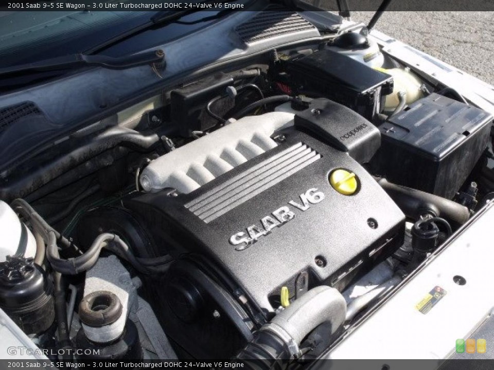 3.0 Liter Turbocharged DOHC 24-Valve V6 Engine for the 2001 Saab 9-5 #41747747